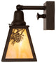 6 Wide Winter Pine Wall Sconce