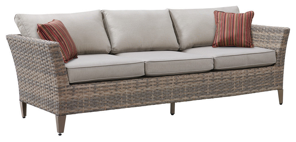 Ove Decors Bottega 5-Piece Conversation Set, Light Brown and Beige