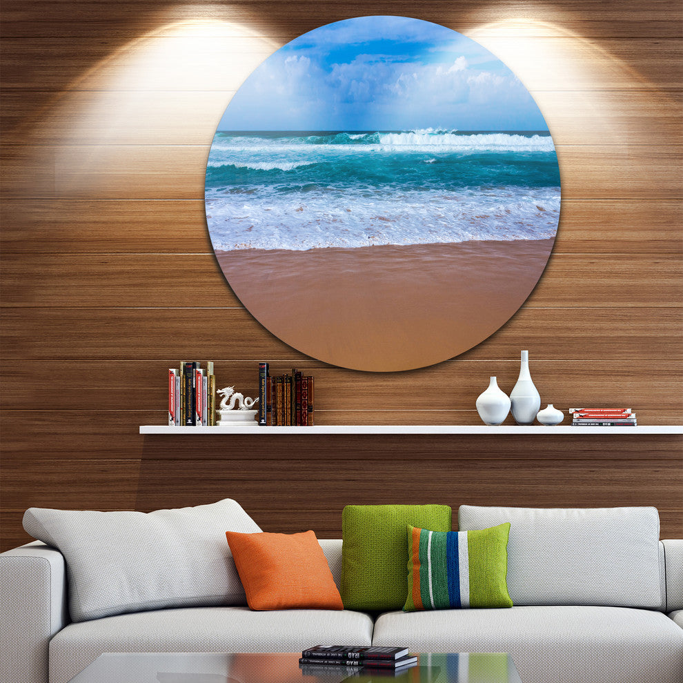 Fascinating Atlantic Beach In Portugal, Seashore Disc Artwork, 23"