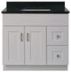 Shaker Hill  Vanity With 2-Drawers, 36", Right Side Facing