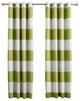 Bold Stripe Print Grommet Top Curtain Pair 84" L, Avocado