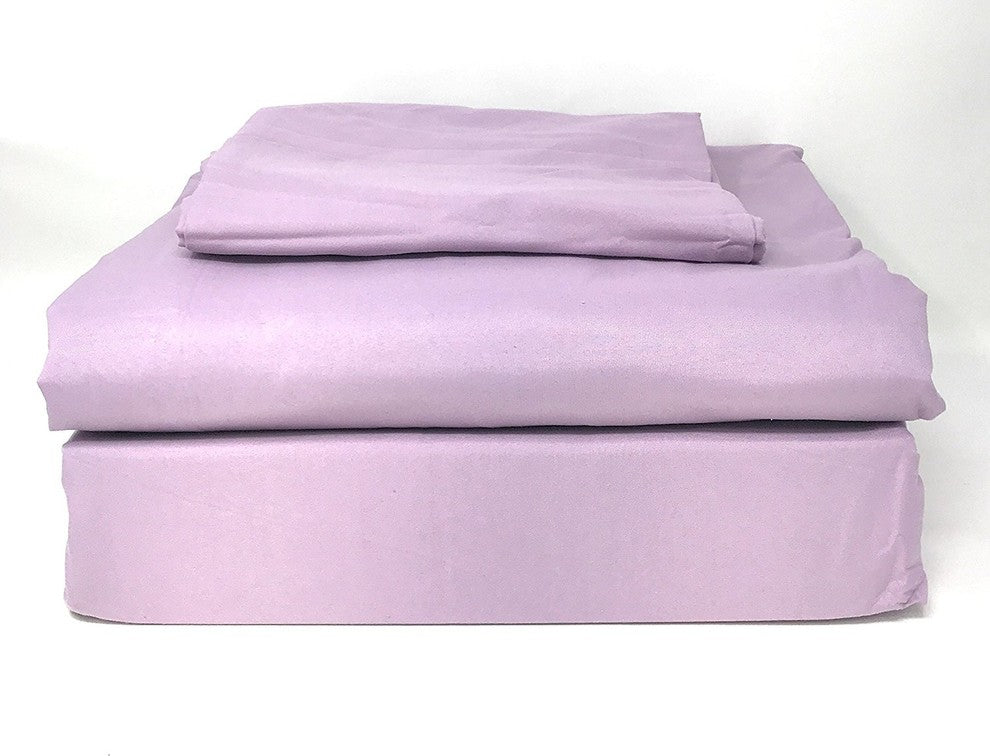 Solid Color Super Soft Luxury Duvet Cover Set, Spring Lavender, Cal King