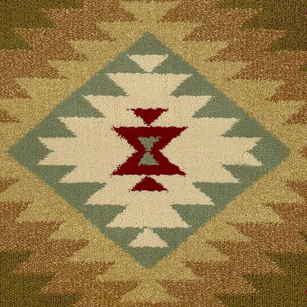 Oriental Weavers Hudson Red/Green Southwest/Lodge Indoor Area Rug 7'8"X10'10"
