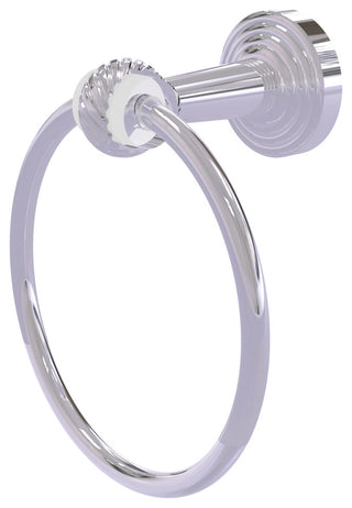 Pacific Beach Towel Ring with Twisted Accents, Polished Chrome