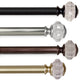 Lyla 1" Diameter Curtain Rod, Bronze, 120-170"