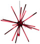 30" Animated Red LED Star Burst