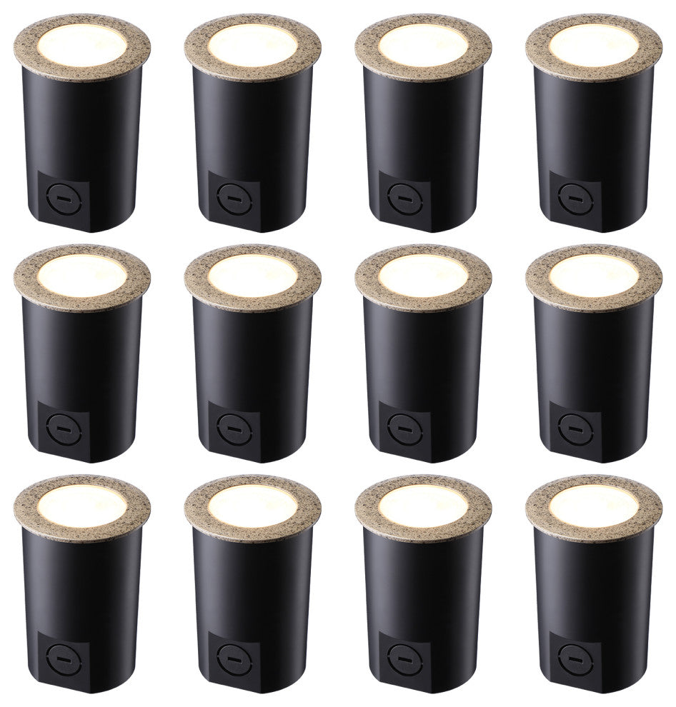 12-Pack 7W, Ground Well Light, 12V LED Low Voltage Landscape Pathway Lights