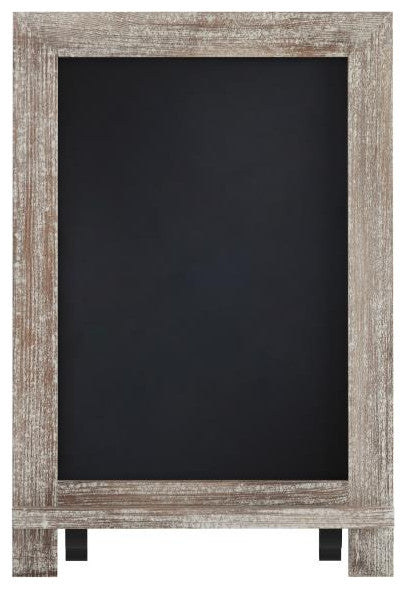 Canterbury Magnetic Chalkboard WithMetal Scrolled Legs, Hang or Countertop Board, Weathered Brown