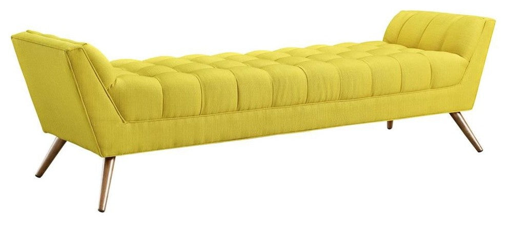 Response Upholstered Fabric Bench, Sunny