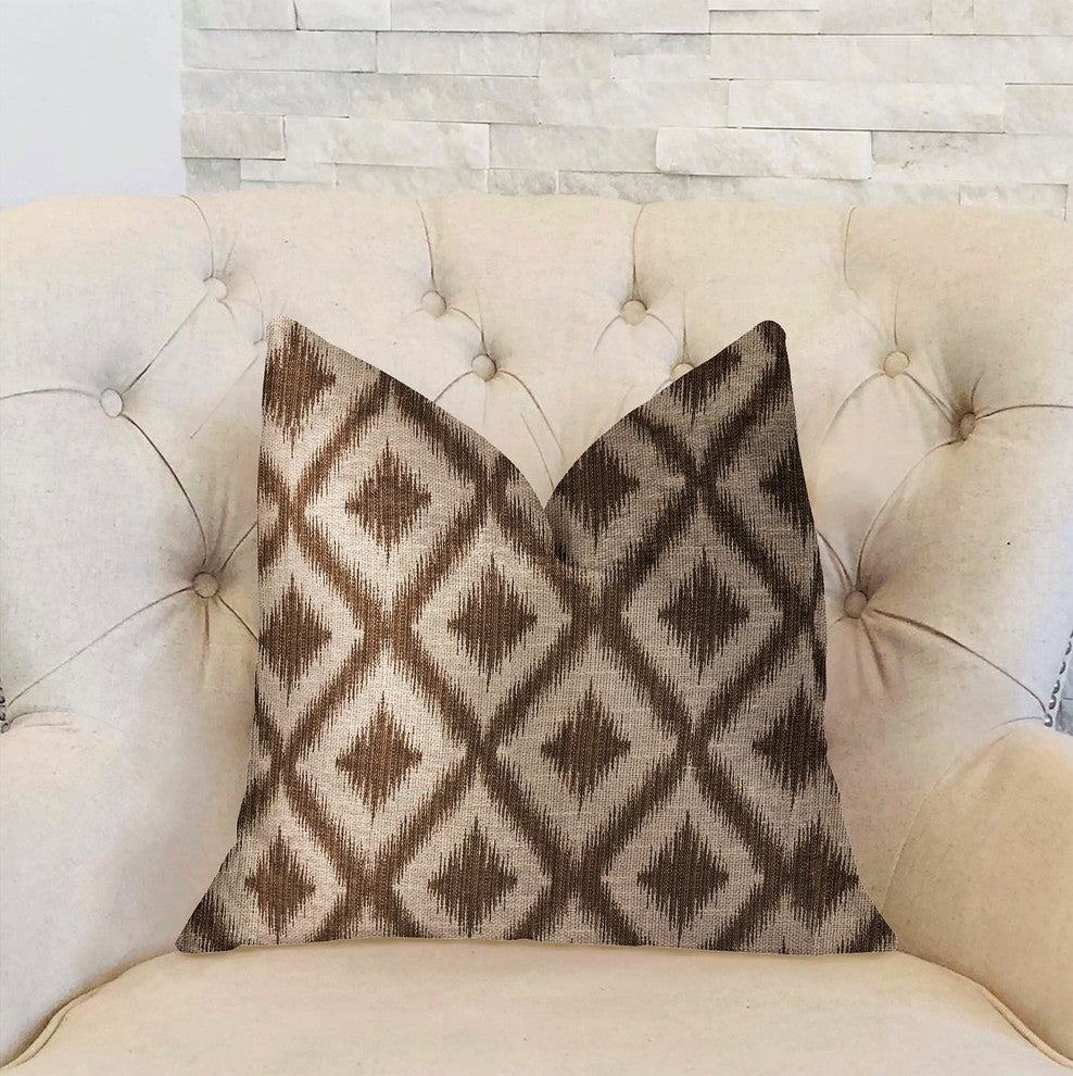 Casa Nova Brown Luxury Throw Pillow, 12"x20"