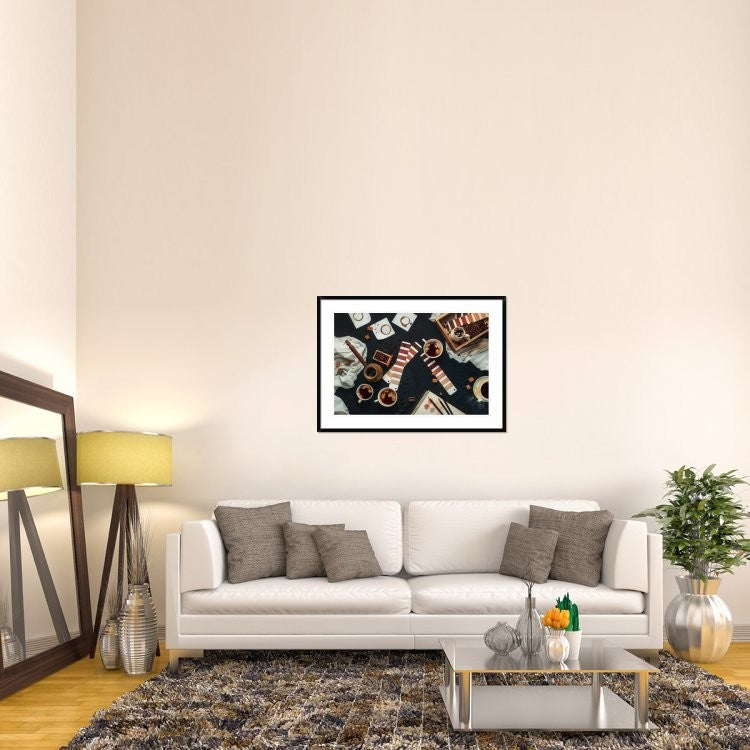 "Shades Of Coffee" Framed Digital Print by Dina Belenko, 44x32"