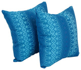 17" Jacquard Throw Pillows With Inserts, Set of 2, Torero Rivier