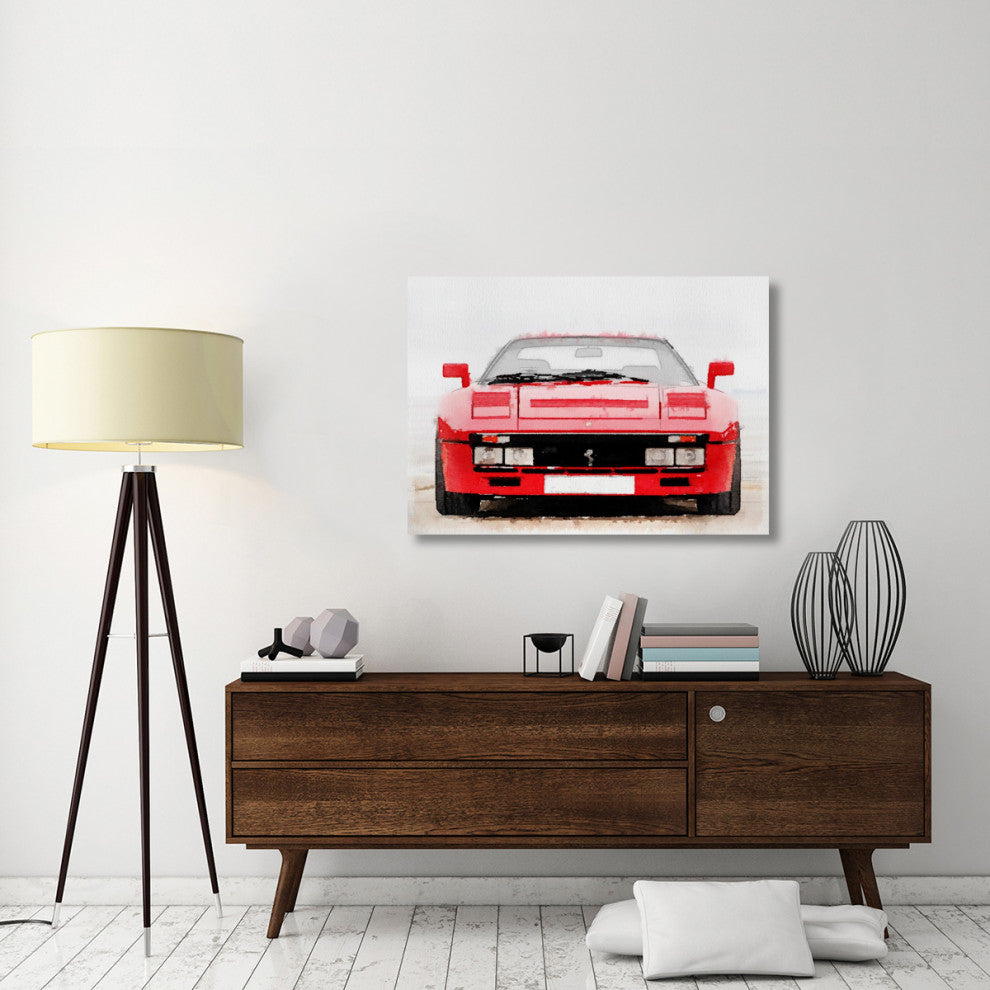 "1980 Ferrari 288 GTO Front Watercolor" Fine Art Print
