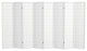 6' Tall Window Pane Shoji Screen, White, 8 Panels