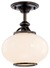 Canton 1-Light Semi Flush, Old Bronze