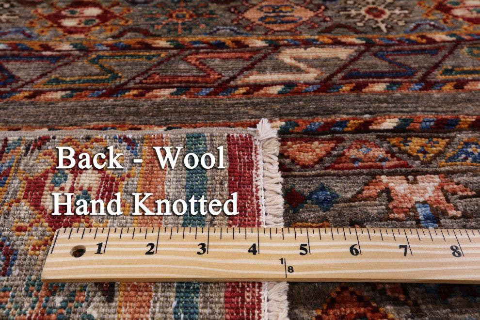 4' 11" X 6' 11" Super Kazak Khorjin Hand-Knotted Rug Q7402