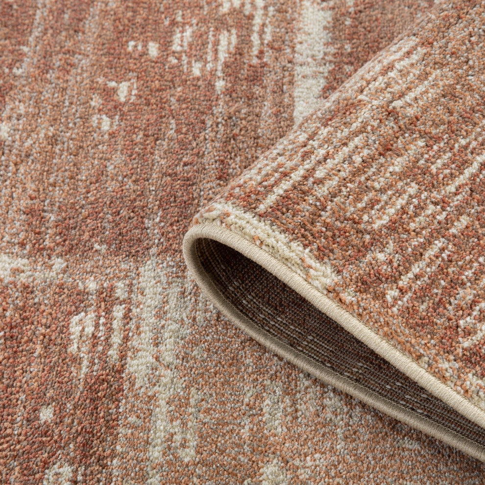 Jordan Aly Area Rug, Sand, 6'7" x 9', Geometric