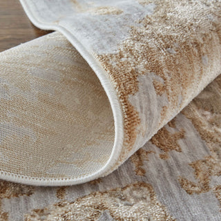 Corben R39G5 Transitional/Industrial/Casual Rug, Beige/Gray, 3'x5'