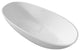 55in White Solid Surface Freestanding Soaking Bathtub with Drain