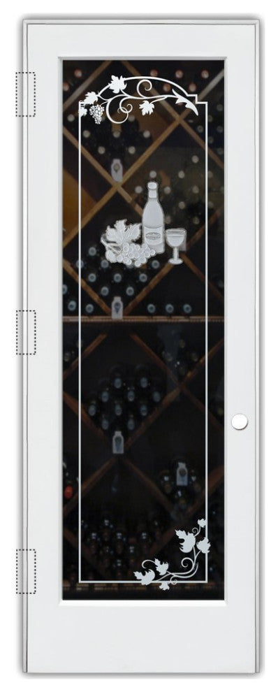 Wine Door - Wine Tasting - Primed - 30" x 80" - Knob on Right - Push Open