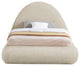 Rudy Beige Teddy Fabric Twin Bed