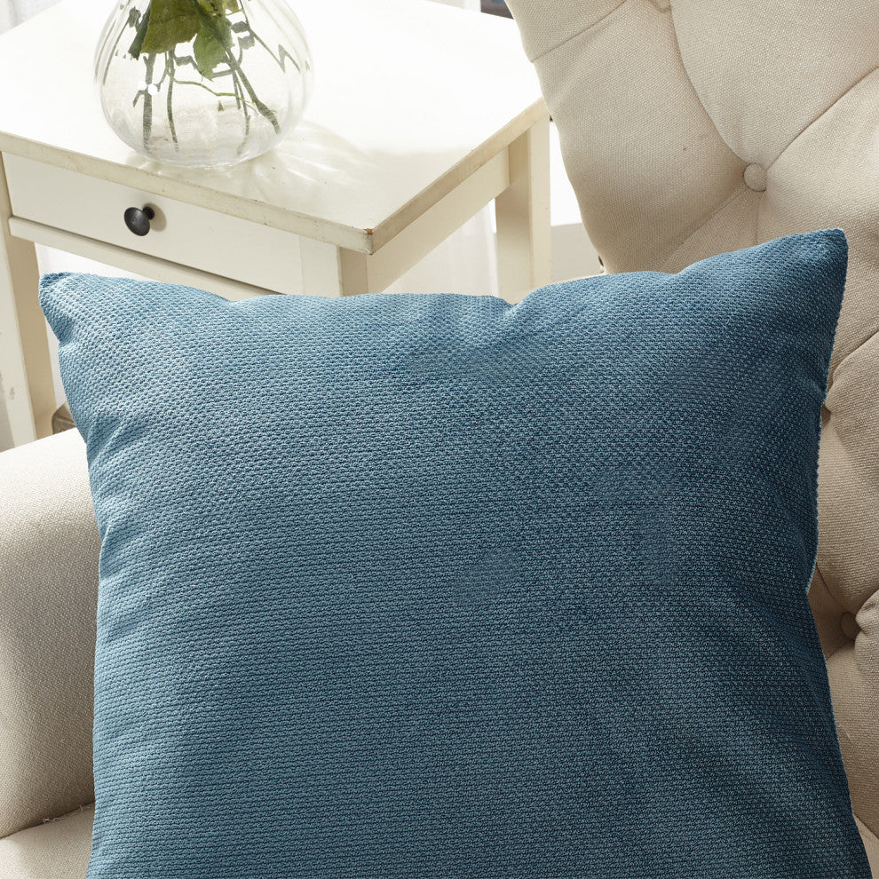 Milliken Plush Pillow Shell 2 Piece Set, Orion Blue, 20" X 20"