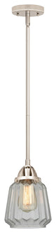Chatham Mini Pendant, Polished Nickel, Clear, Clear