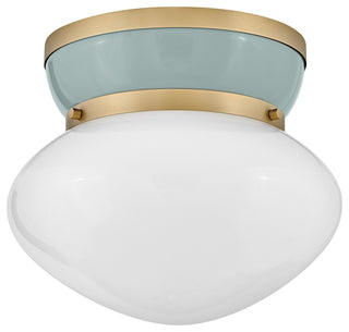Lark 83601 Lucy 12"W Flush Mount Bowl Ceiling Fixture - Lacquered Brass /