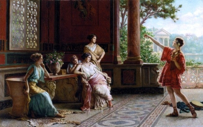 Guglielmo Zocchi An Afternoons Amusements, 18"x27" Gallery Wrapped Canvas