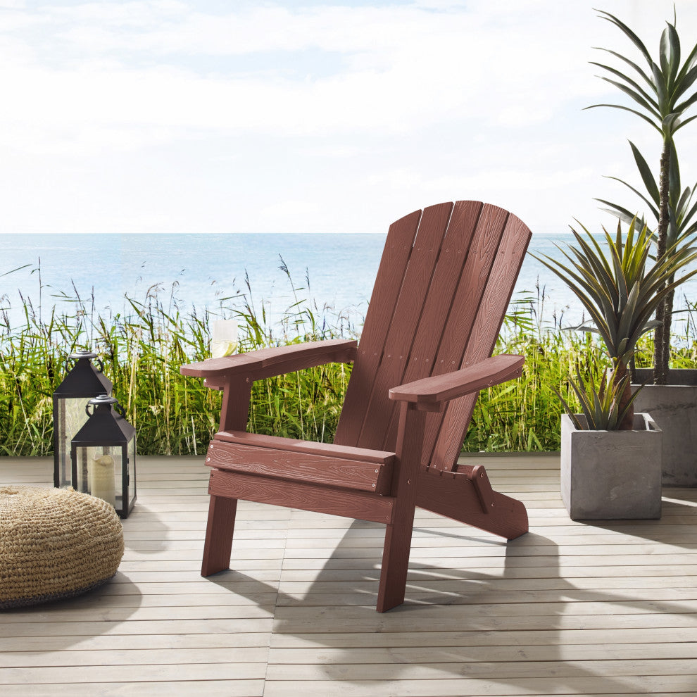 Inspired Home Colston Outdoor Chair, Weather Resistant, Brick