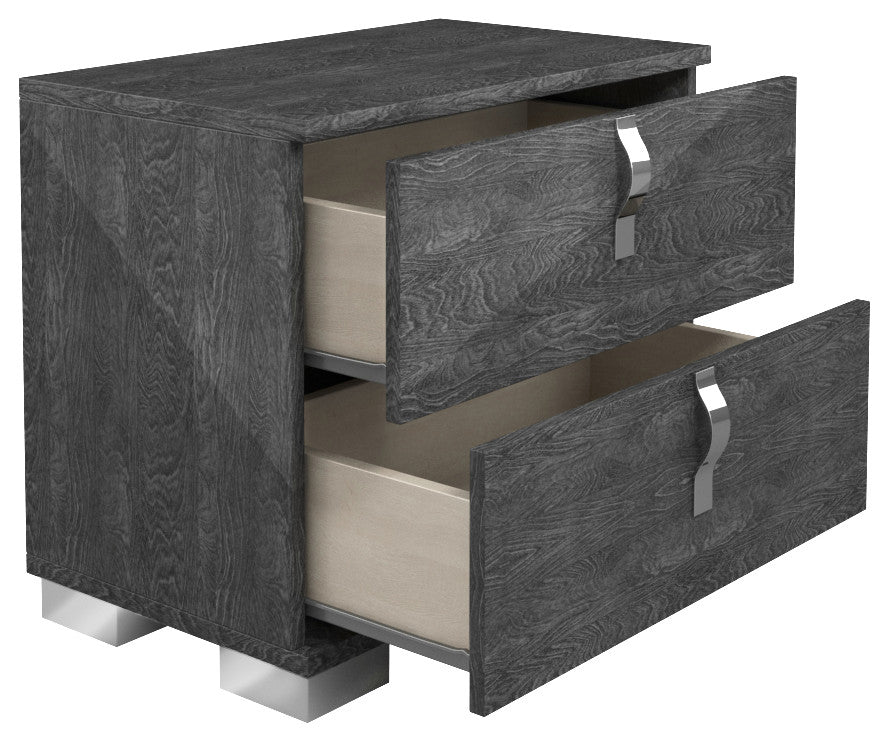 Sarah 2-Drawer Nightstand Grey Birch