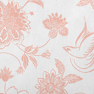 Traditional Bird Floral Polyester Indoor Pillow, Blush, 18"x18"