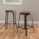 GDF Studio Modern Industrial Design Weathered Wood Counter Stools, Set of 2