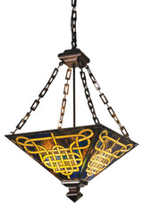 17 Square Knotwork Mission Inverted Pendant