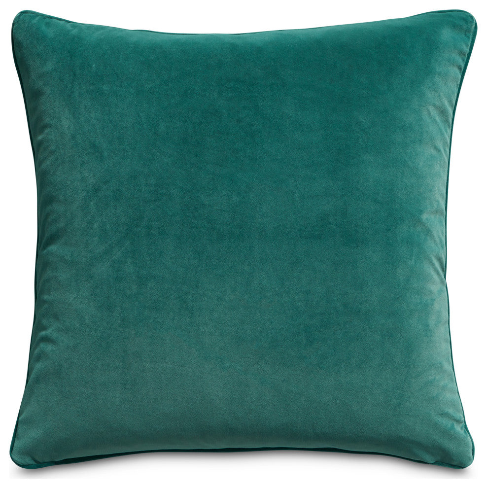 Renue Tatum 19" Velvet Throw Pillow, Set of 2, Juniper Teal