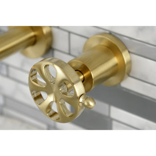 KS8027RX Two-Handle Wall Mount Tub Faucet, Brushed Brass