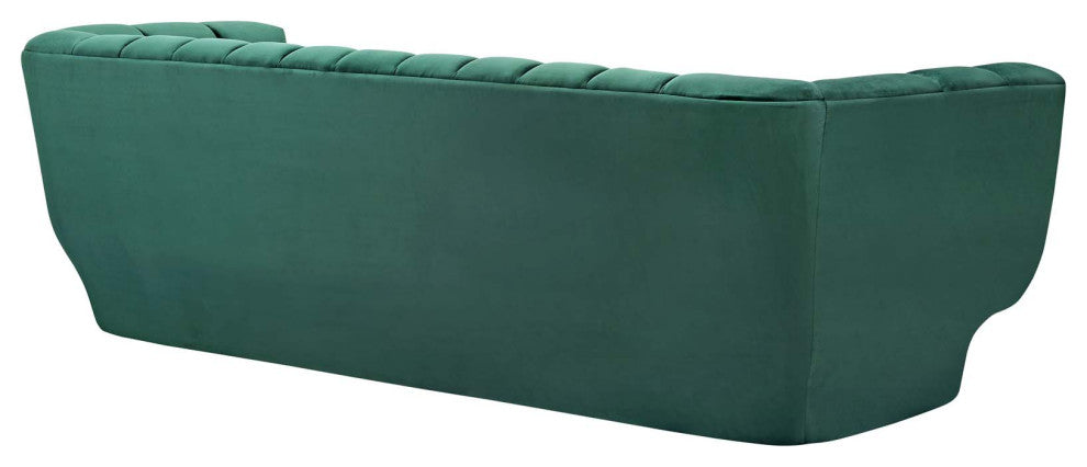 Entertain Vertical Channel Tufted Performance Velvet Sofa