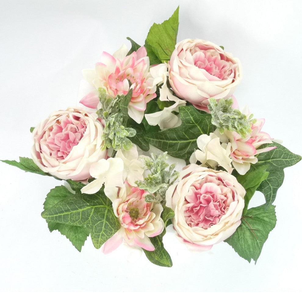 13'' Flower Wreath Handmade Pink Floral Wreath