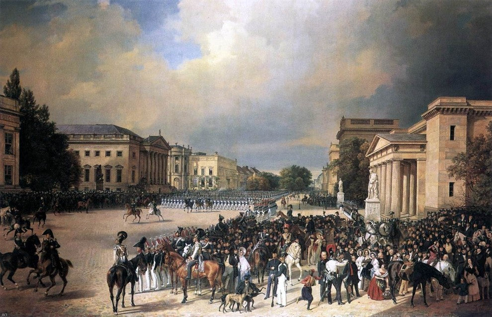 Franz Kruger Parade at the Opernplatz, 18"x27" Wall Decal