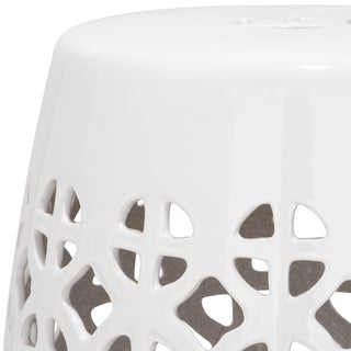 Safavieh Circle Lattice Garden Stool, White