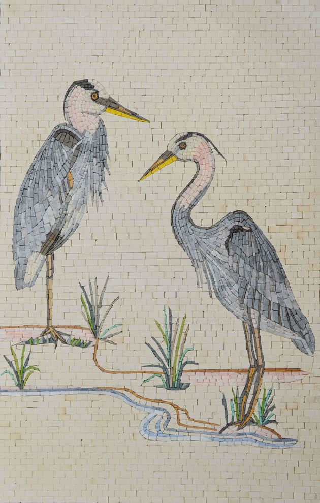 Mosaic Art, The Pelicans of Illinois, 33"x54"
