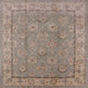 Ahgly Company Indoor Square Mid-Century Modern Area Rugs, 5' Square
