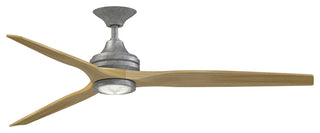 Fanimation Spitfire 64" Fan/LED Light, Galvanized, Natural