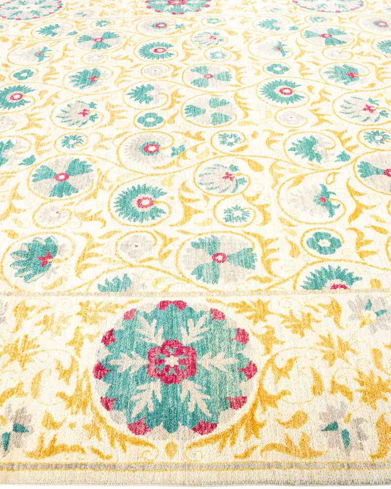 Paul One-of-a-Kind Hand-Knotted Area Rug Ivory, 9'1"x12'7"
