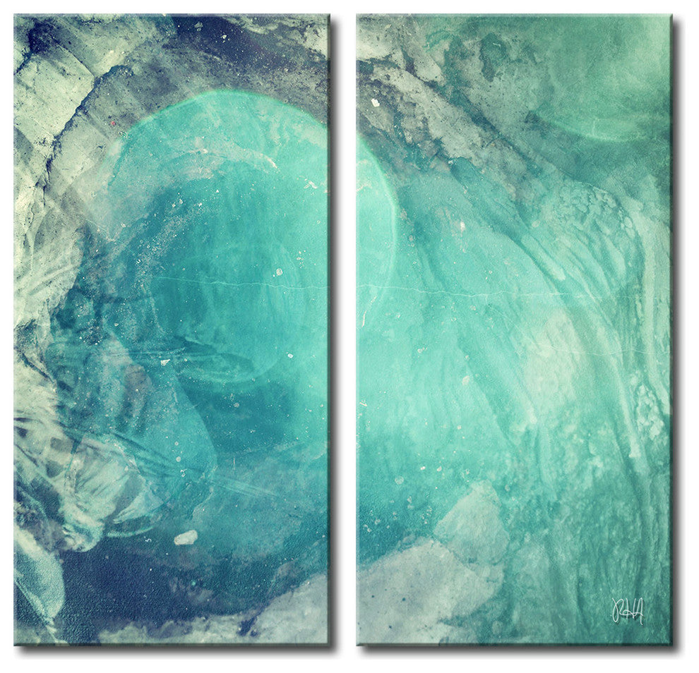 Abstract ABS XIV, Canvas Wall Art, 24"x12" 2-Panels