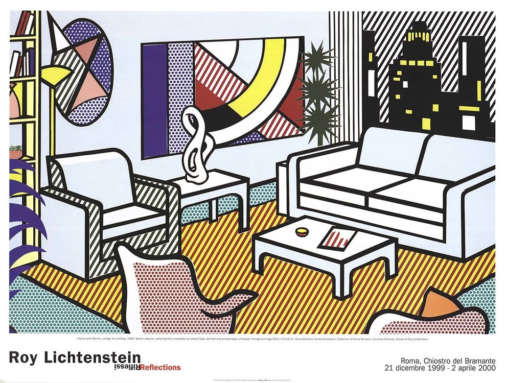 Interior with Skyline, Collage for Painting