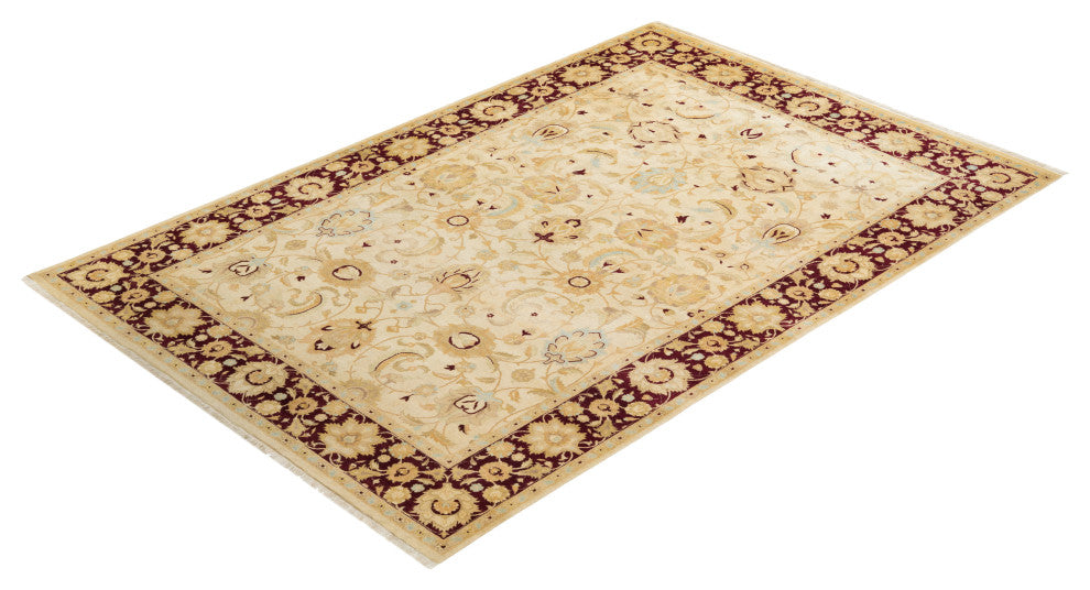 Mogul, One-of-a-Kind Hand-Knotted Area Rug Ivory, 6'0"x8'10"