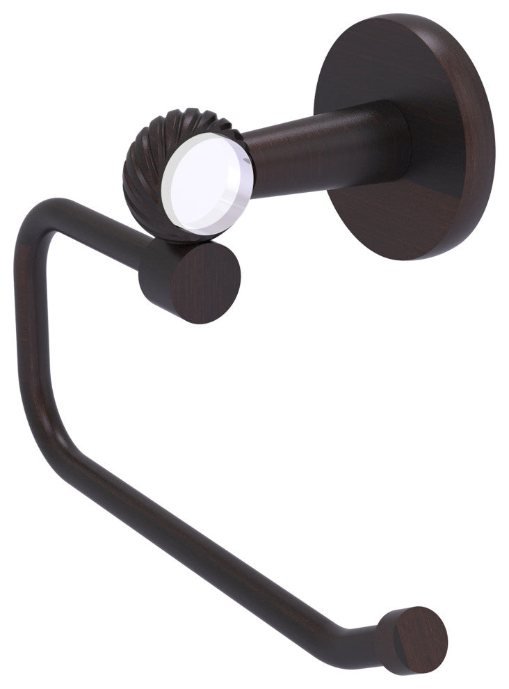 Clearview Euro Style Toilet Tissue Holder with Twisted Accent, Venetian Bronze
