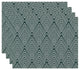Lifeflor, Geometric Print Placemat, Green (Set of 4), 18 x 14"