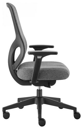 Jeppe Office Chair, Gray Fabric and Black Base